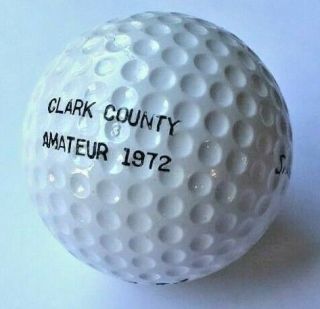 Clark County Amateur Championship 1972 Logo Golf Ball Vintage Spalding Top - Flite