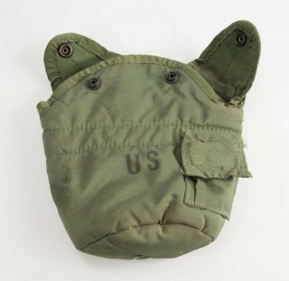 Army Military Olive Drab Green Fleece Lined Vintage Canteen Cover