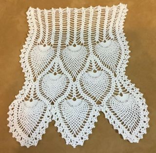 Vintage Doily,  Hand Crocheted,  Pineapple Design,  Off White,  Hand Made