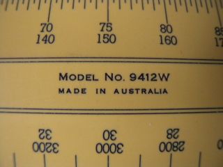 Vintage Metric Plastic Technical Scale Ruler Woomera 9412W 1:5 - 1:1000 2