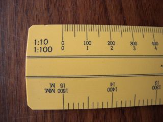 Vintage Metric Plastic Technical Scale Ruler Woomera 9412W 1:5 - 1:1000 4