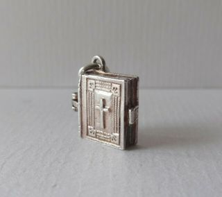 06 VINTAGE SILVER CHARM BIBLE WITH LORDS PRAYER & 23rd PSALM 2