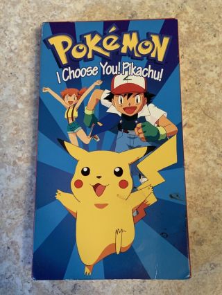Pokemon : I Choose You Pikachu (vhs,  1998) Tape,  Case Artwork Vintage Volume 1