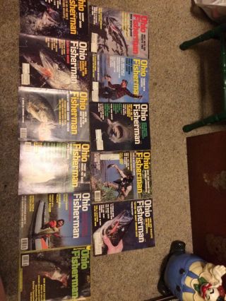 Vintage Ohio Fisherman Magazines 11 Issues From 1984 Thru 1990 Nicerare Artwork