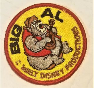 Vintage Walt Disney Big Al Patch Country Bear Jamboree