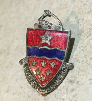 Vintage Pinback Badge Massachusetts Army National Guard 114th Support Batt.