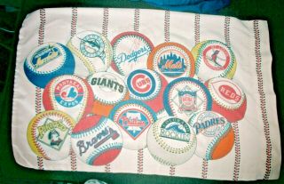 Mlb Baseball Pillowcase Team Logo Balls Pillow Case Vintage 1993,  2 Side Pattern