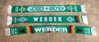 Vintage Werder Bremen 3 Scarf Bundle German Football Team Memorabilia