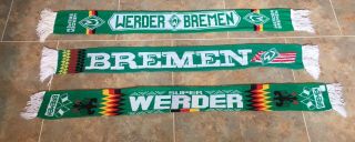 Vintage Werder Bremen 3 Scarf Bundle German Football Team Memorabilia 2