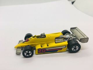 Hot Wheels Turbo Streak Vintage 1982 Yellow Indy Fomula 1 Race Car 20 Promo