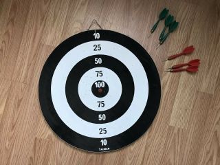 ABC’s Wide World of Sports Vintage Dart Board 18in Double Sided with Darts 2