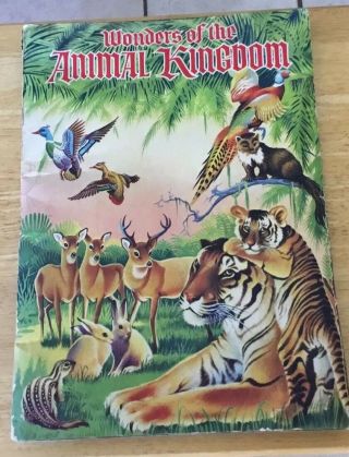 " Wonders Of The Animal Kingdom " Vintage Large Sticker Book 1959