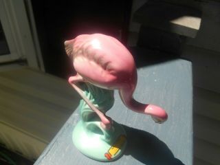Vintage ENESCO Porcelain Pink Flamingo Figurine - Japan 3