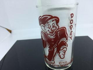 Dopey 1930s Snow White And The Seven Dwarfs Drinking Glass Walt Disney Vintage
