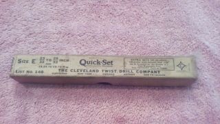 Vintage Cleveland Twist Drill Co Quick Set Adjus.  Reamer Size E 23/32 - 25/32nds