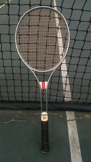 Vintage Wilson T 3000 Tennis Racket Leather Grip 4 1/2 Medium