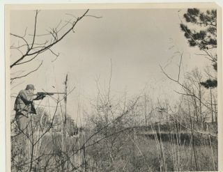 Vintage Photos 8x10 Double Amputee Bird Hunting Shotgun