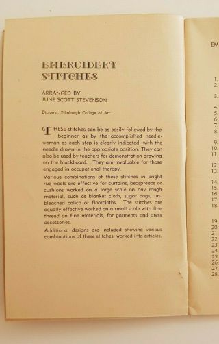 Vintage Embroidery Stitches by June Scott Stevenson Book 3