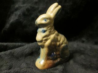 Vintage Rabbit Salt Glaze Pottery Miniature Rowe Pottery 1994 - 3 " Approx