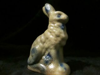 Vintage Rabbit Salt Glaze Pottery Miniature Rowe Pottery 1994 - 3 