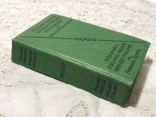 Vintage HUGO ITALIAN - ENGLISH POCKET DICTIONARY Hugo’s Language Institute 5