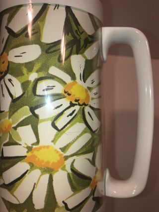 Set of 2 Vintage Thermo - Serv Cups Melmac Plastic Daisy Flower Mid Century Mugs 5