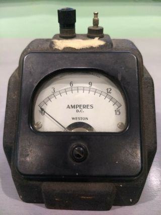 Vintage Weston Model 301 Dc Ammeter