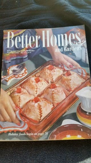 Vintage Better Homes And Gardens November 1952 Holiday Foods