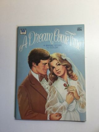 Vintage Bridal Story Coloring Book - Wedding - A Dream Come True - Whitman
