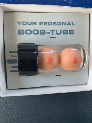 Vintage 70s Boob Tube Novelty Gag Gift Mini Television Boobs 2
