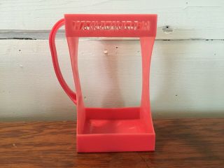 Vintage Red Plastic Handi Holder 1/2 Gallon Milk Juice Carton Carrier