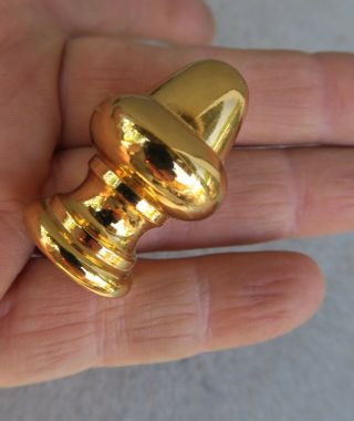1 Acorn Gilt Cast Solid Brass Lamp Chandelier Finial Part Vintage 1/8 "