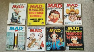 Vintage Mad Magazines From 1981.  Eight Issues: 220 To 227.  Entire Year