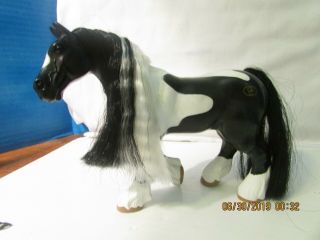 Grand Champions Draft Horse Black & White Paint Model Horse Empire Toys Vintage