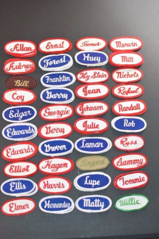 Embroidered Vintage Name Tag Patch For Work Shirt Sales Or Mechanic Uniform
