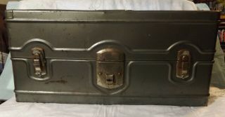 Vintage Climax Fishing Tackle Box About 13 " Long By 6.  5 " Wide By 6.  5 To 7 " Tall