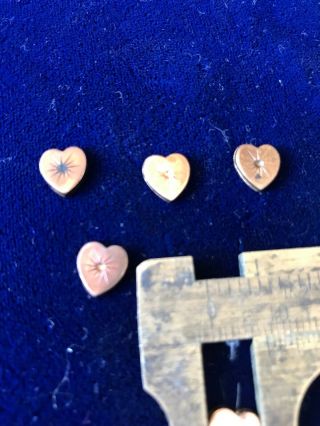 72 Vintage Brass Solid Heart Findings
