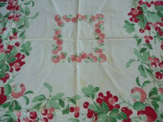 Vintage Cherries Tablecloth 51 x 51 2