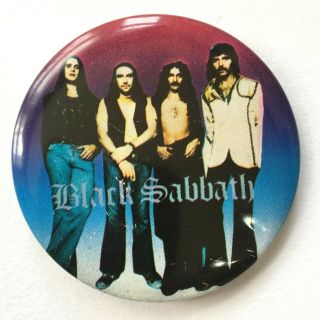 Black Sabbath - Old Og Vtg 1970`s Very Large Button Pin Badge 63mm Frying Pan