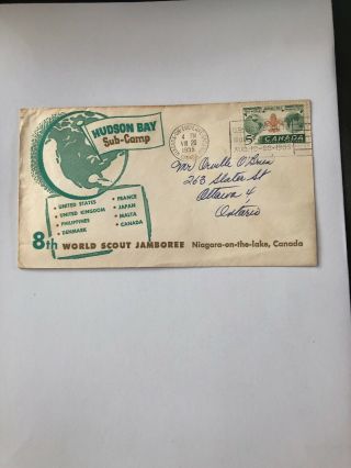 1955 World Jamboree Canada Vintage Bsa Boy Scouts Cachet First Day Cover Stamp