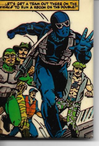 Vintage 1987 Marvel Comics Large Gi Joe Blue Uniform Pin Back Pin 44b