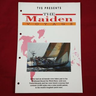 The Maiden Voyage Female Crew Whitbread World Race Vtg Promo Ad Pinup Poster