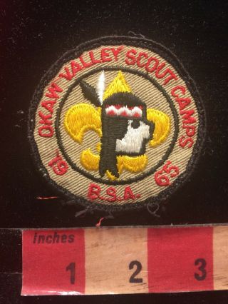 Vtg 1965 Illinois Okaw Valley Scout Camps Boy Scout Bsa Patch Indian 84v9