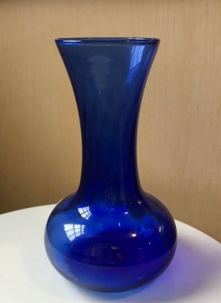 Vintage Indiana Glass " Illusions " Cobalt Blue 7 7/8 " Vase