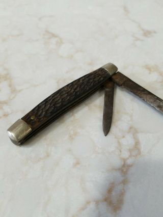 Vintage pocket knife SCHRADE 2 bladed Knives Camping Collectible 4