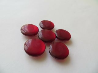 1960s Vintage Sm Domed Moonglow Burgundy Red Dress Blouse Craft Buttons - 16mm
