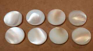 8 Vintage Mop Mother Of Pearl Buttons