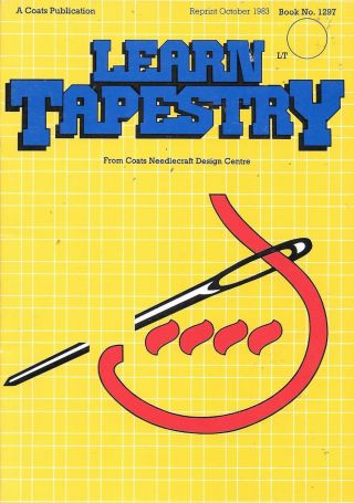 Learn tapestry vintage 1983 needlepoint book PB 1297 Coats stitch guide retro 2