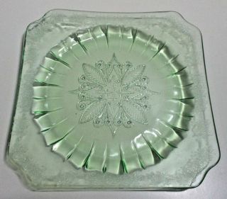 Vintage Jeannette Glass Co.  Depression Glass Adam Green 7 3/4 " Salad Plate