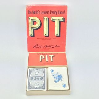 Vtg 1962 Pit Card Game Complete With Instructions By Parker Brothers